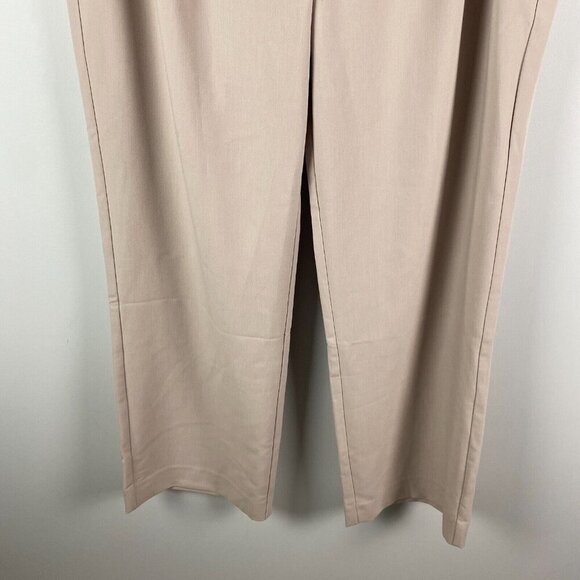 Abercrombie & Fitch Pleated Wide Leg Dress Pants Womens 34 / 18L Beige - Picture 3 of 10